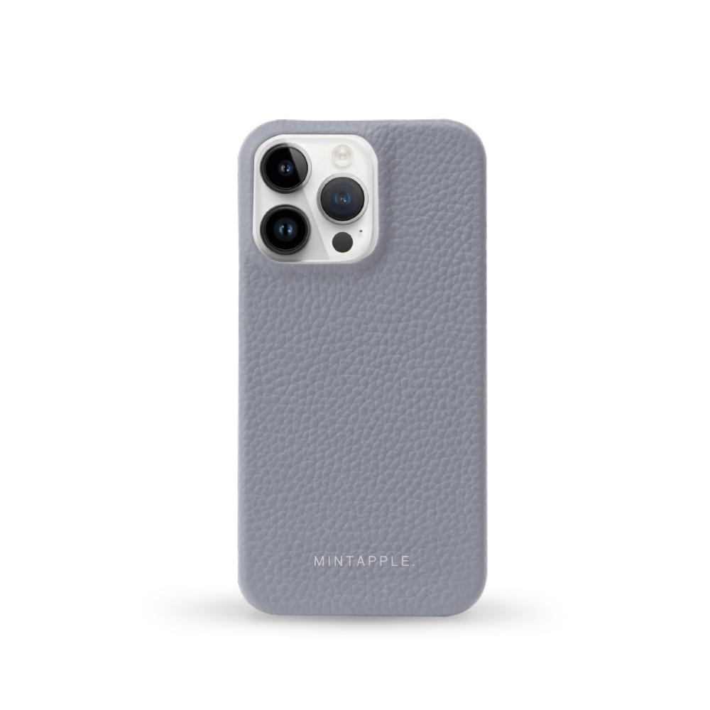 iPhone 15 Pro Case | Top Grain Leather | Grey | MagSafe | Wireless
