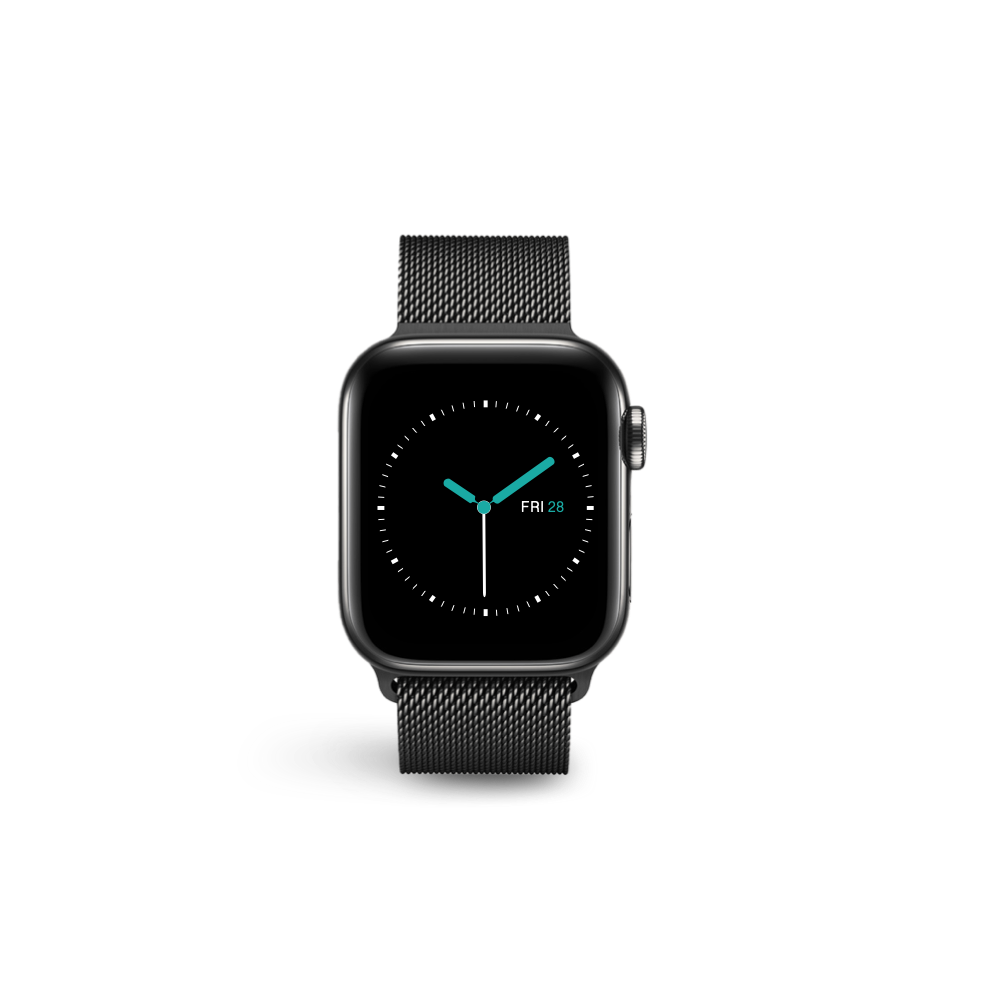 Milanese Loop Strap | Jet Black Aluminium