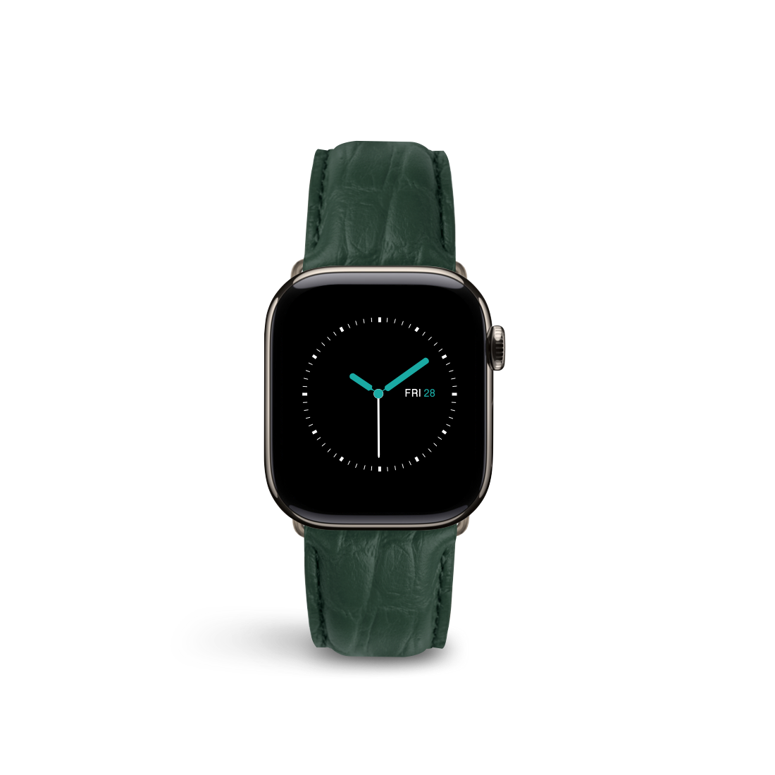 Alligator Embossed Leather | Hunter Green