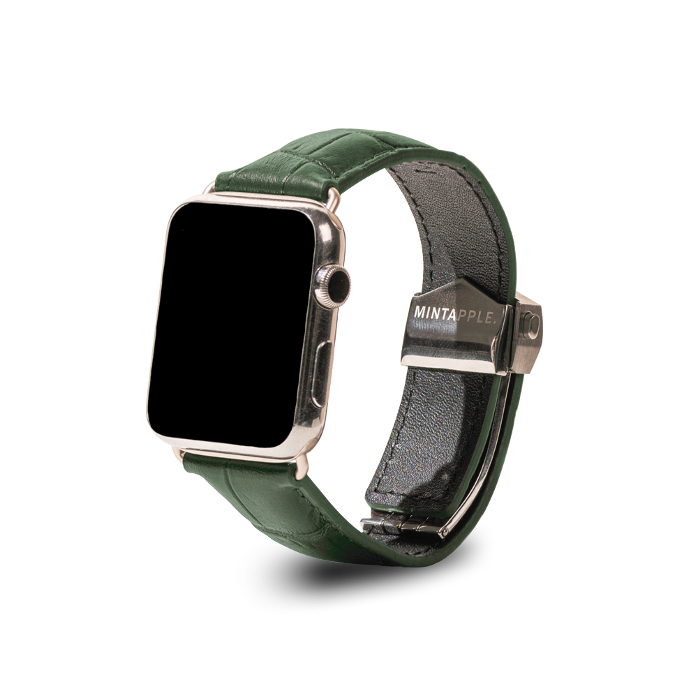 Alligator Embossed Leather | Hunter Green