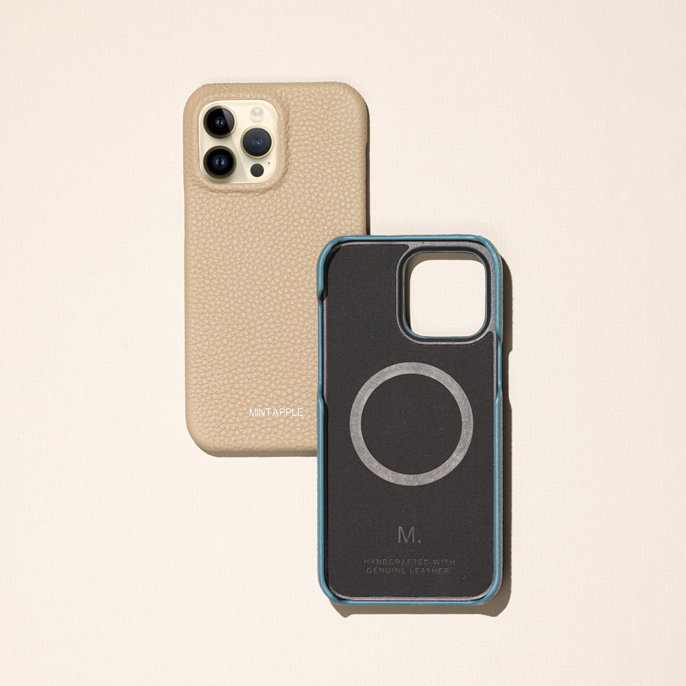 Top Grain Leather iPhone Case demonstrating MagSafe magnet