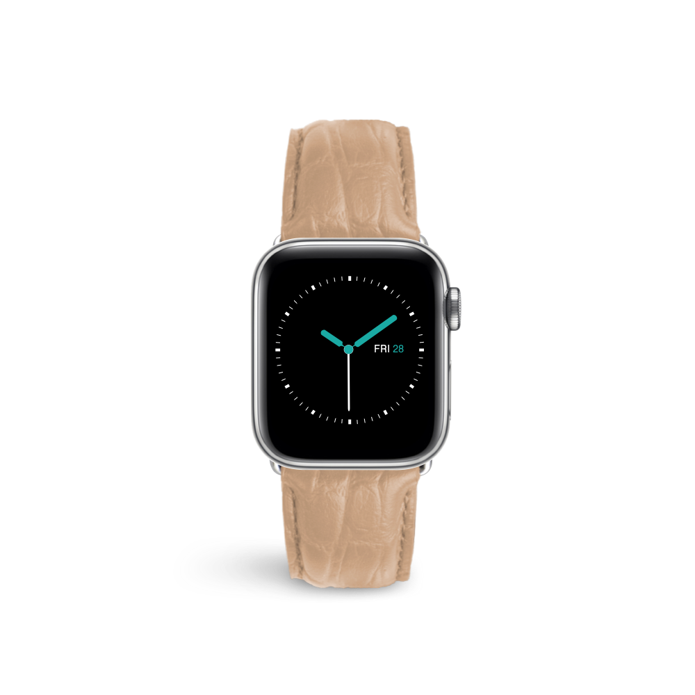 Alligator Embossed Leather | Latte