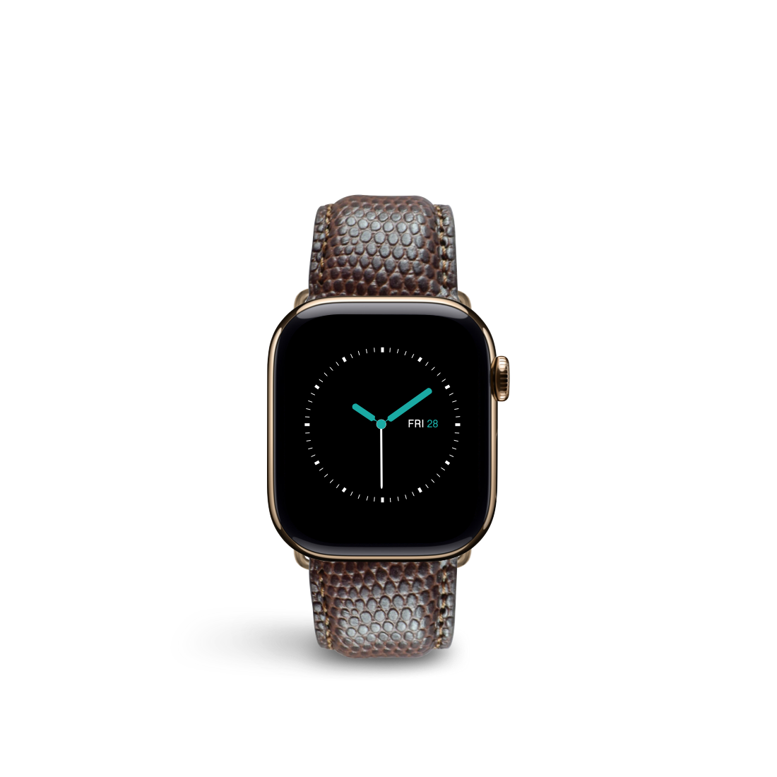 Lizard Embossed Leather | Coffee