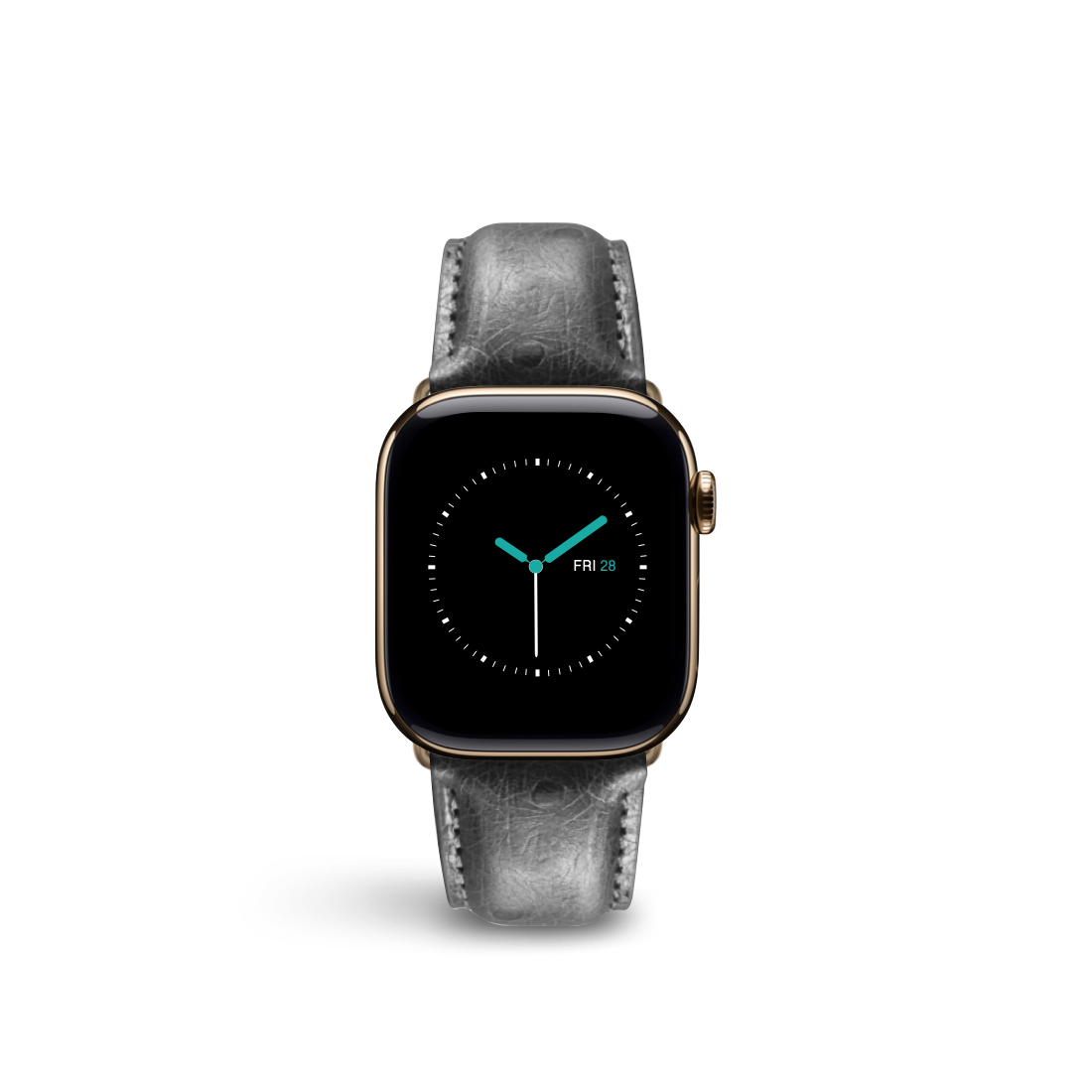 Ostrich Embossed Leather | Ebony