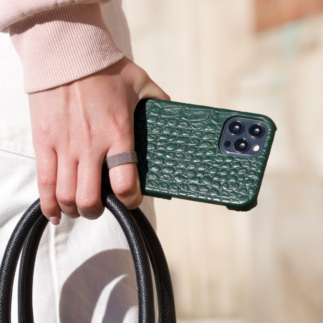 iPhone 13 Pro | Alligator Embossed Leather Case