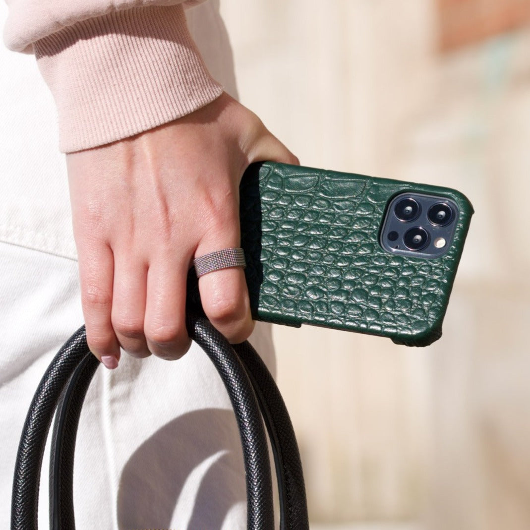 iPhone 12 Pro Max | Alligator Embossed Leather Case