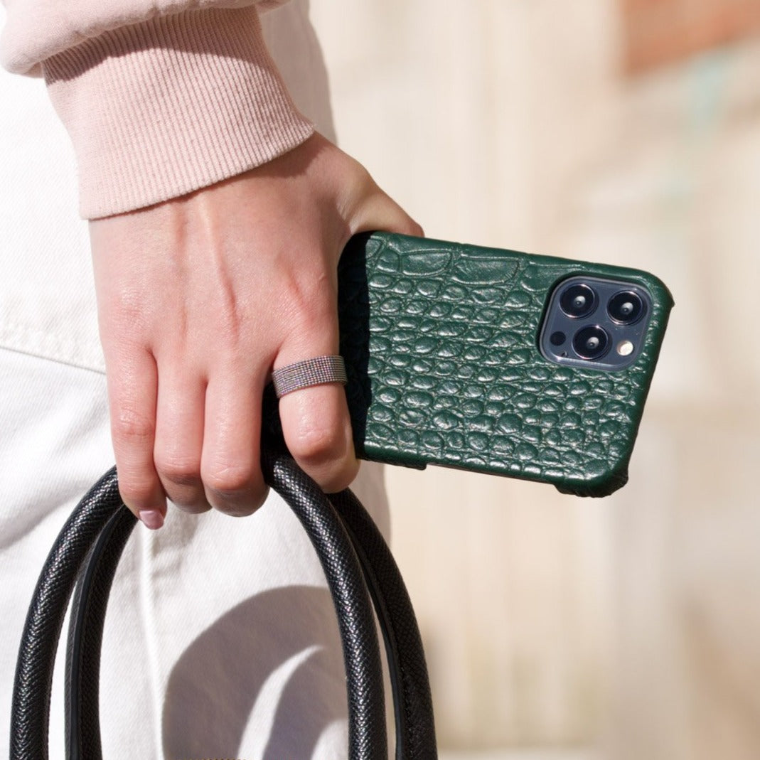 iPhone 12 Pro | Alligator Embossed Leather Case