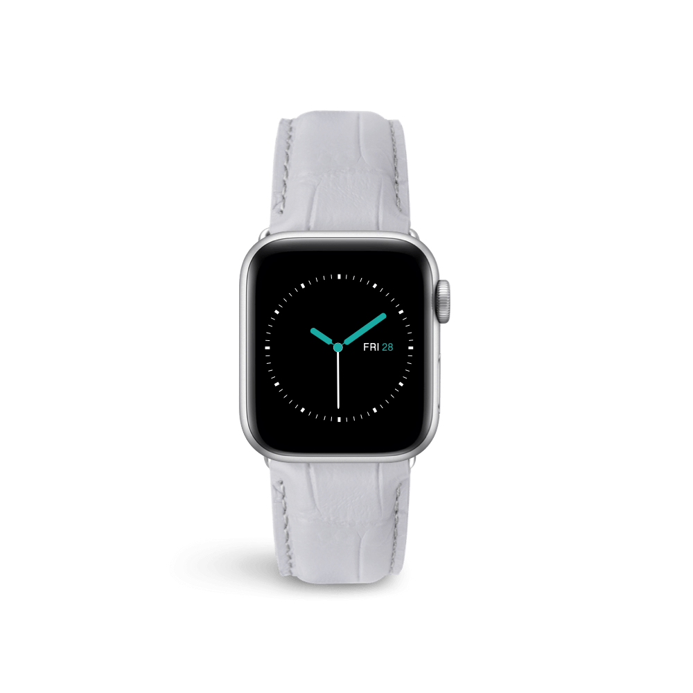 Alligator Embossed Leather | Grey