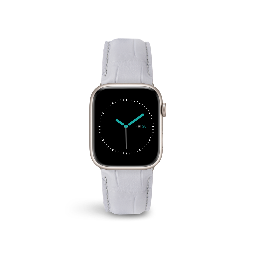 Alligator Embossed Leather | Grey