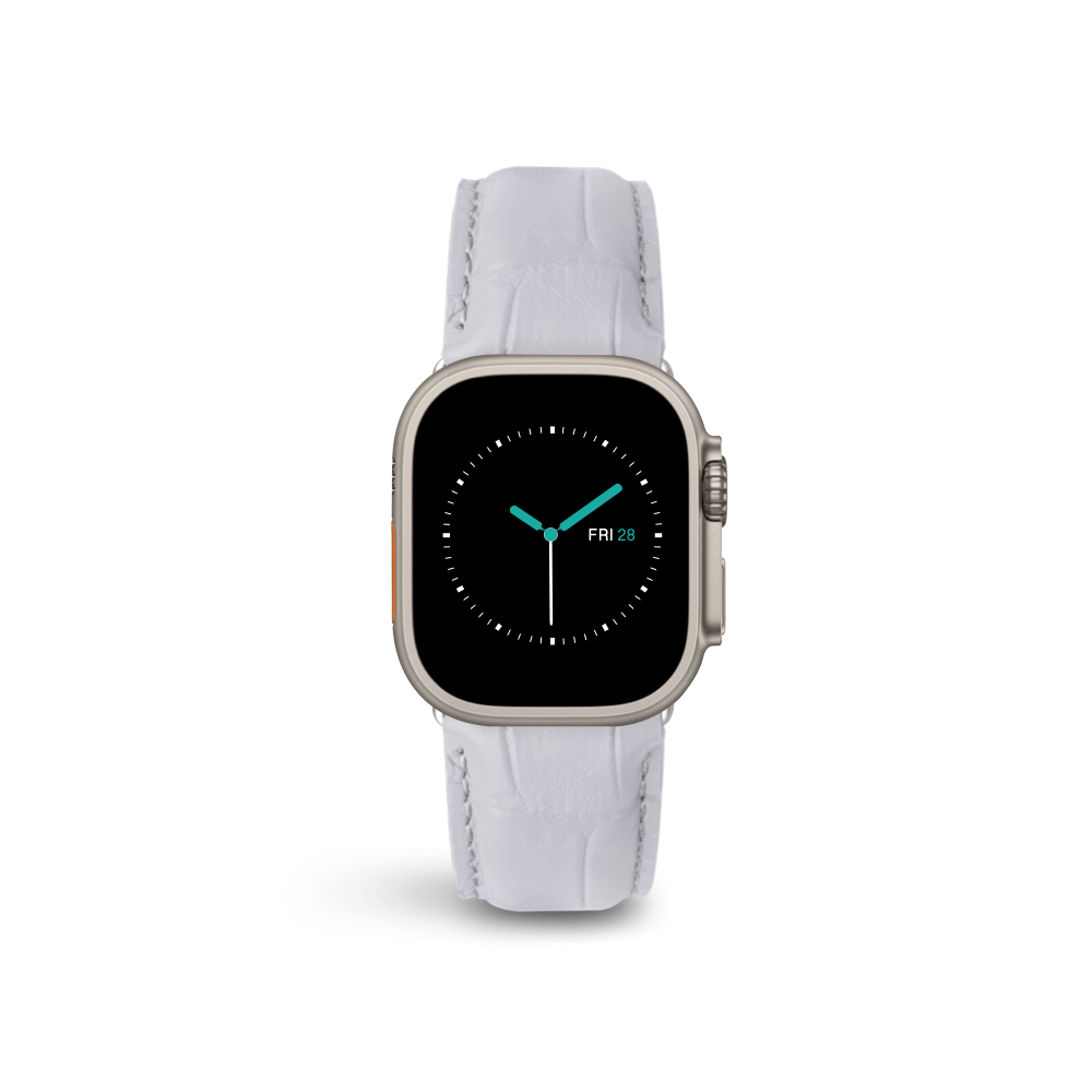 Alligator Embossed Leather | Grey
