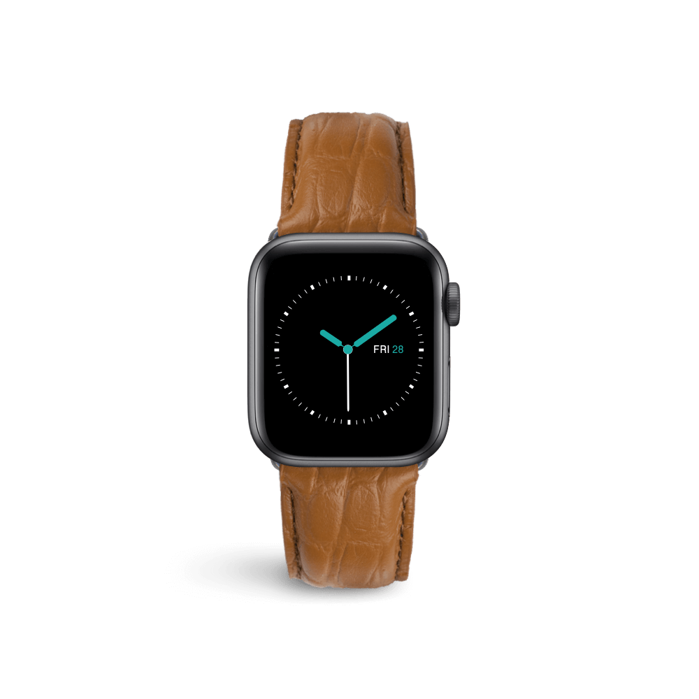 Alligator Embossed Leather | Tan