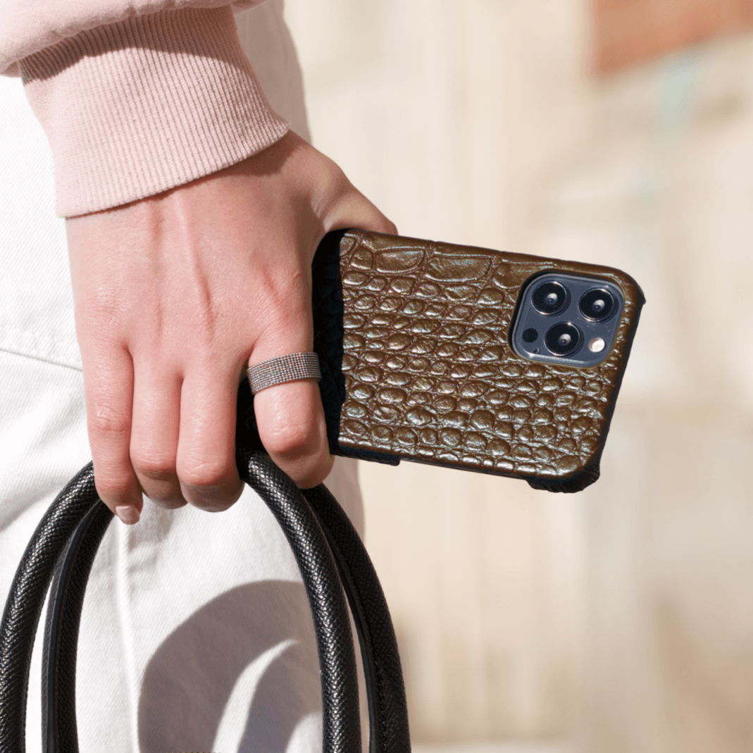 iPhone 13 Pro Max | Alligator Embossed Leather Case