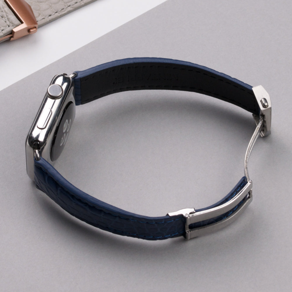 Alligator Embossed Leather | Grey