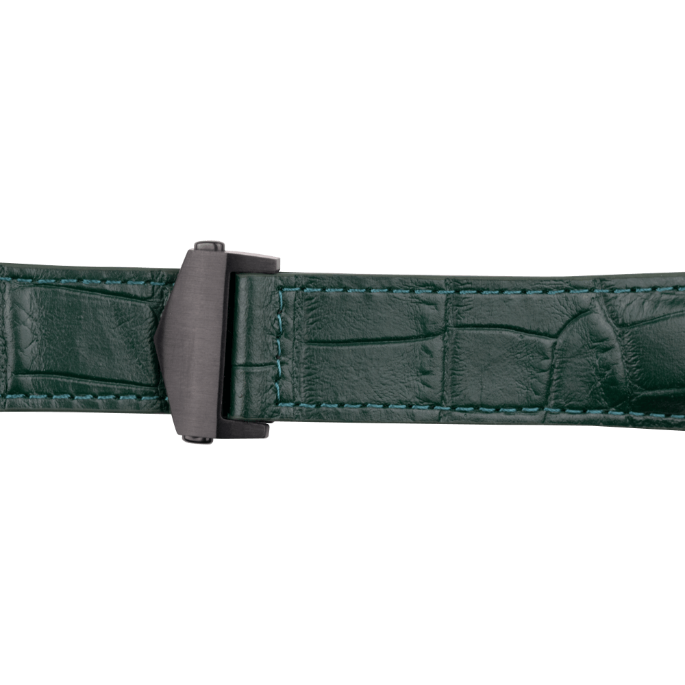 Alligator Embossed Leather | Hunter Green