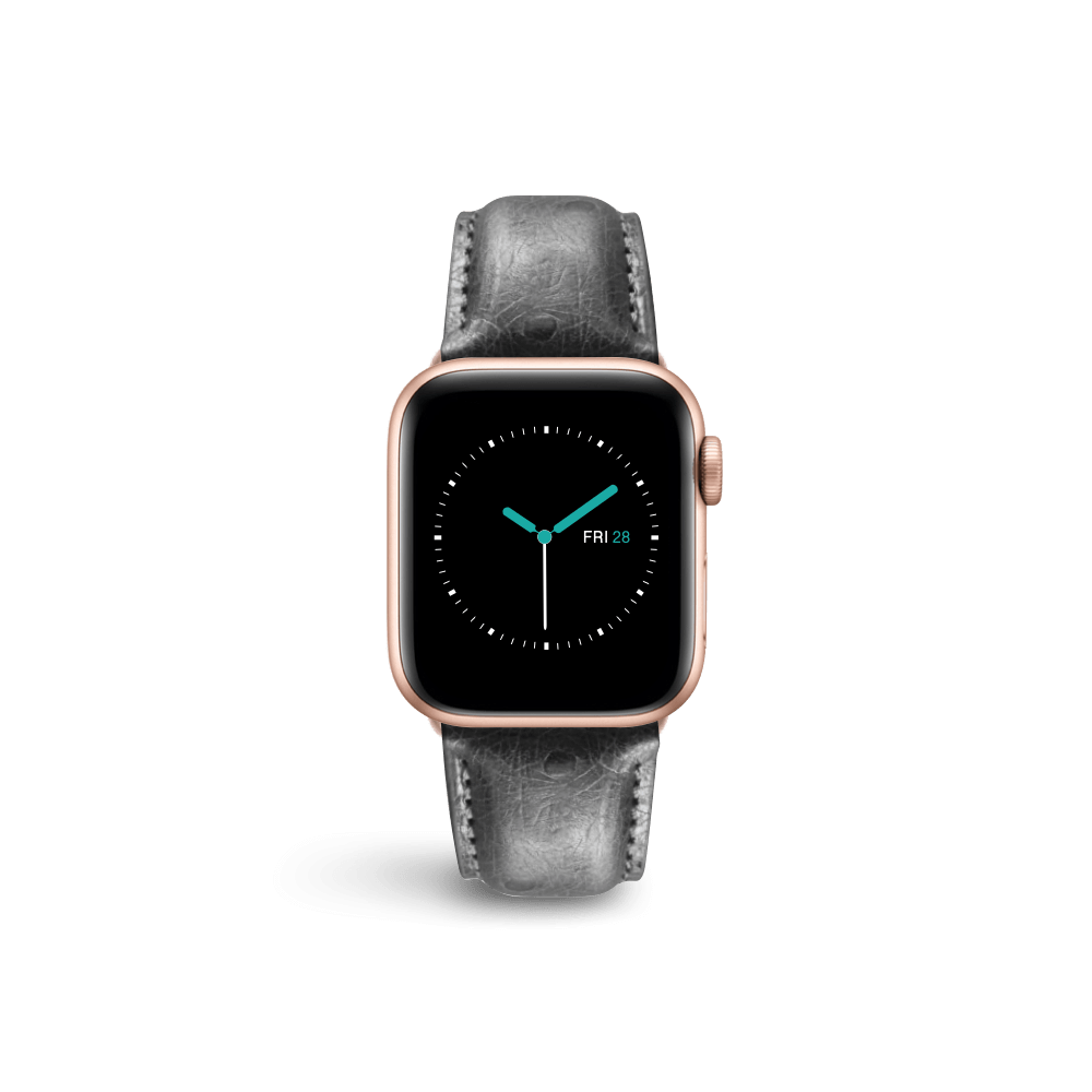 Ostrich Leather - Black - MINTAPPLE.