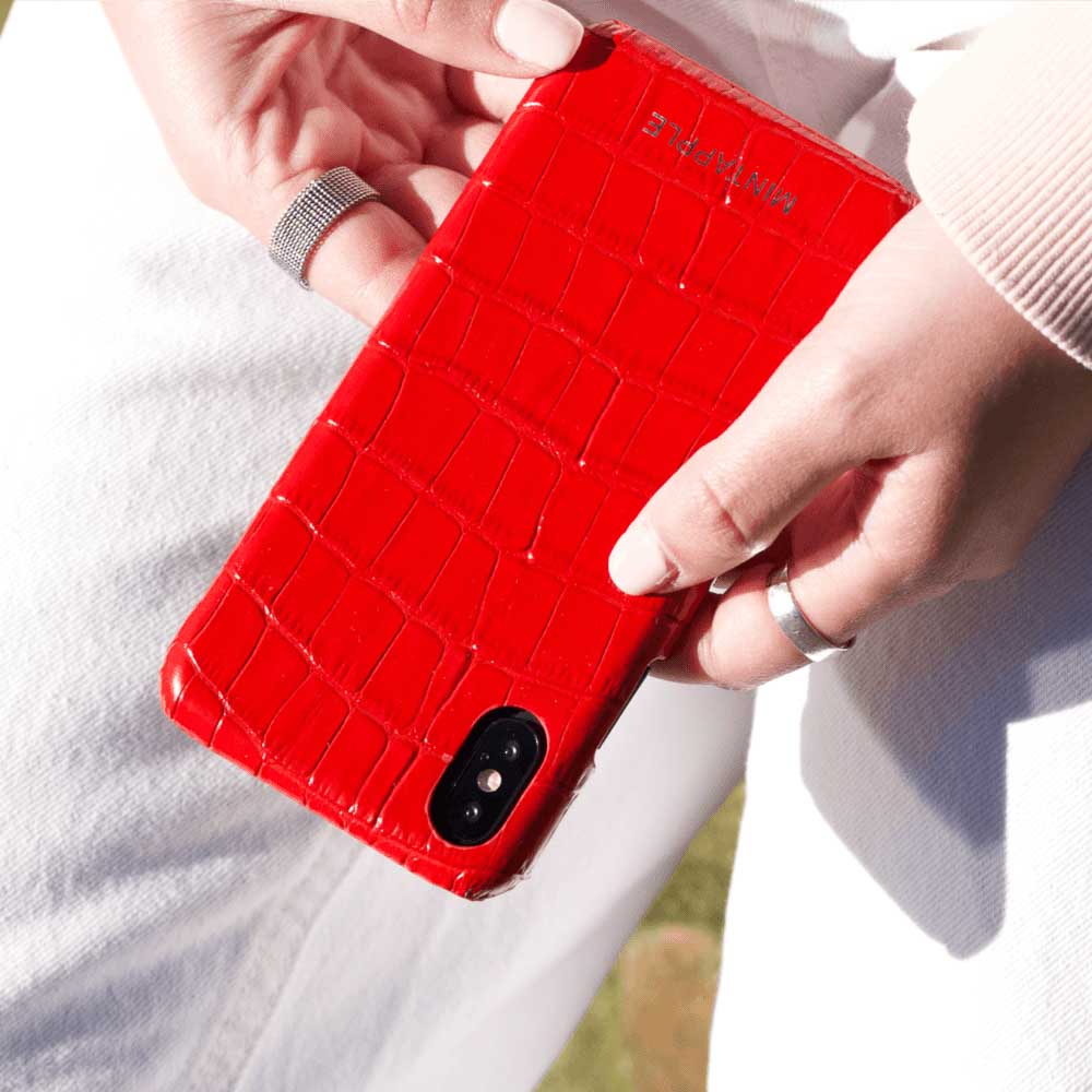 iPhone X / XS | Alligator Embossed Leather Case