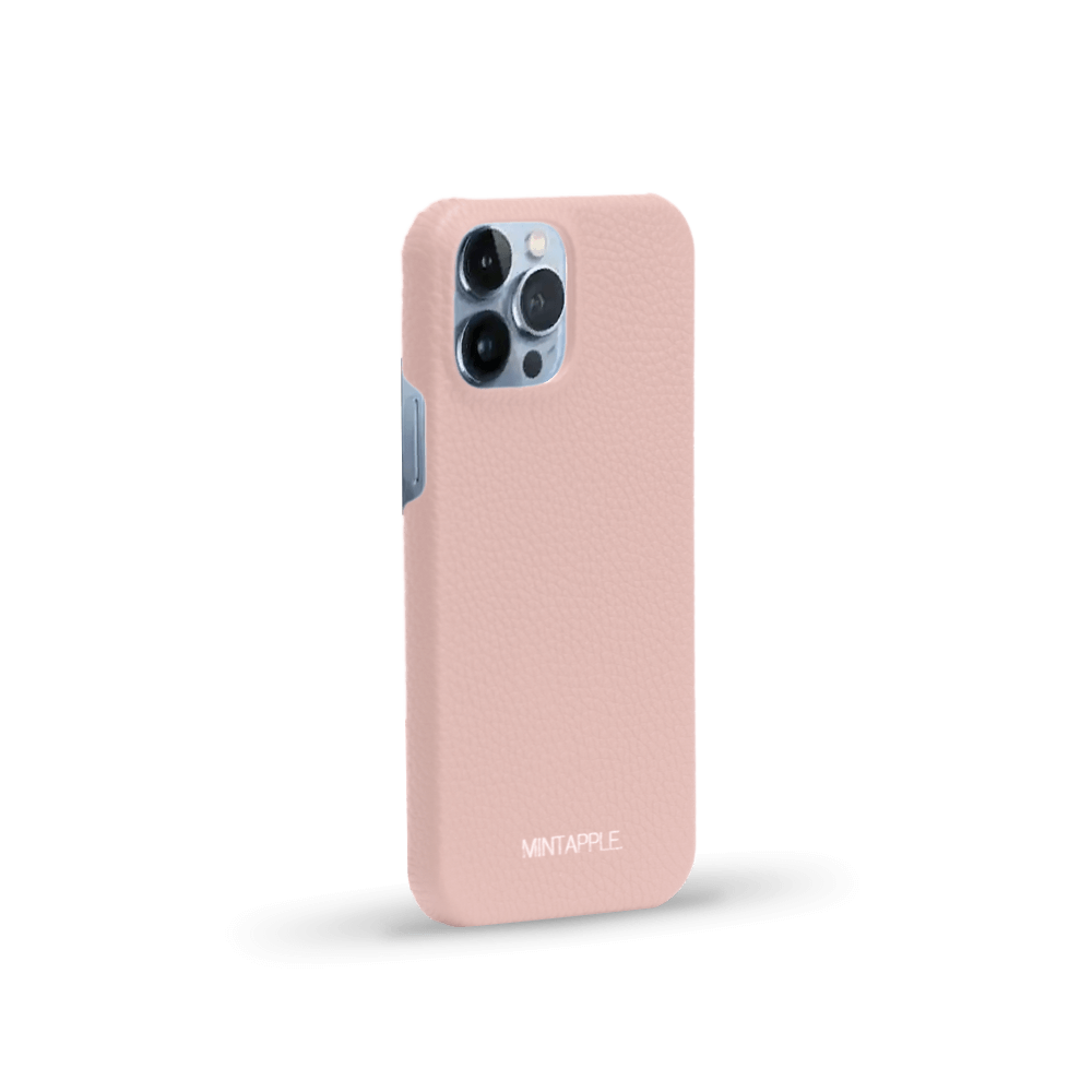 iPhone 15 Pro Max Case Top Grain Leather Blush Pink MagSafe