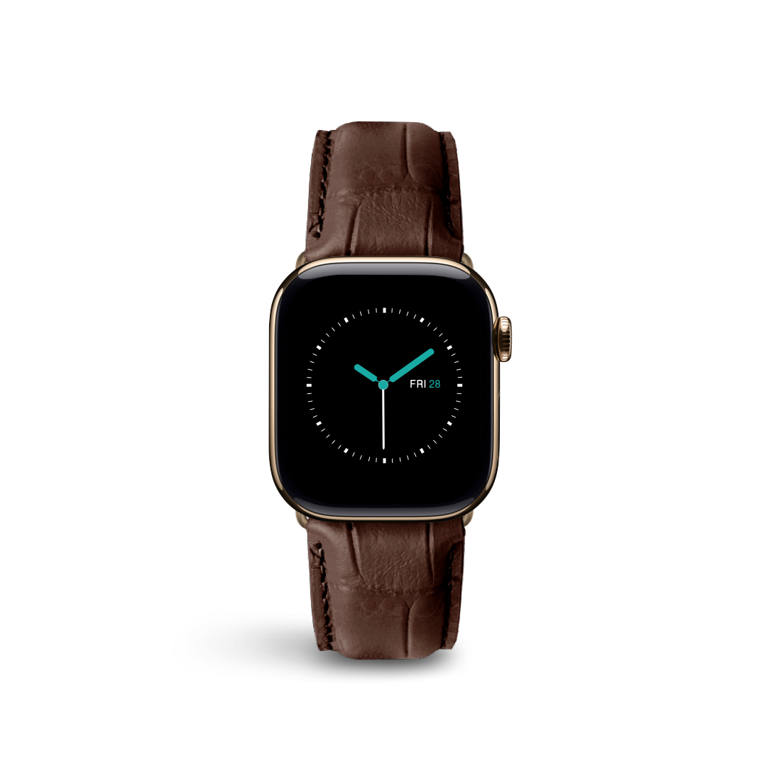 Alligator Embossed Leather | Brown