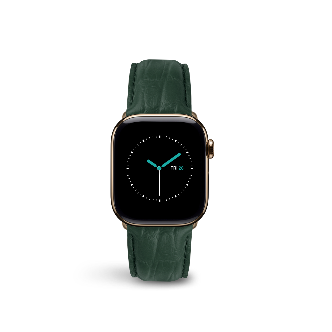 Alligator Embossed Leather | Hunter Green
