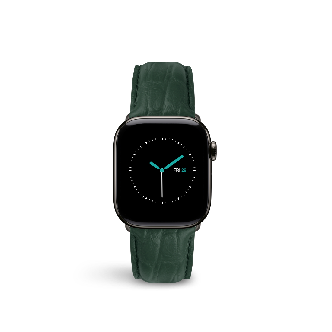 Alligator Embossed Leather | Hunter Green