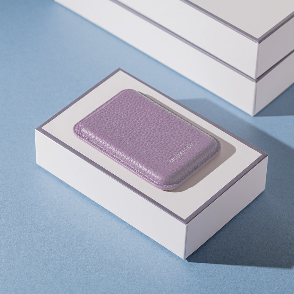 Top Grain Leather MagSafe Wallet in Lavender