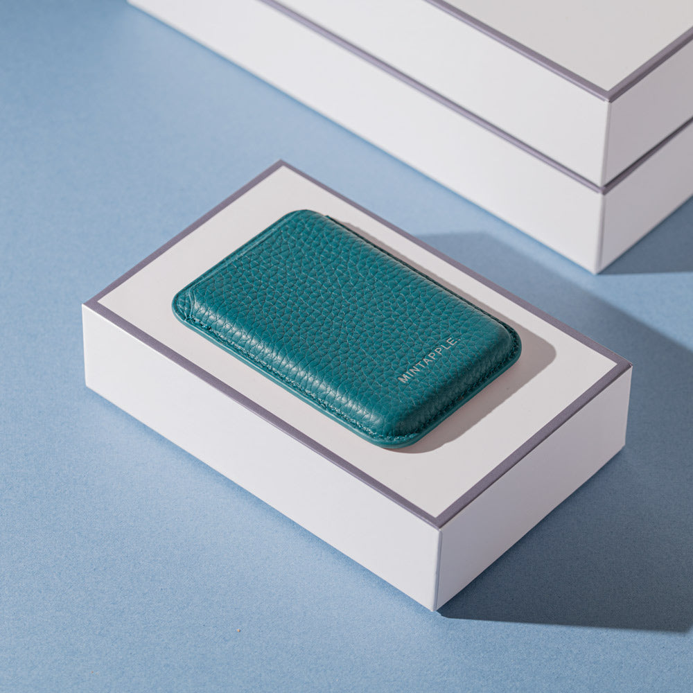 Top Grain Leather MagSafe Wallet in Teal