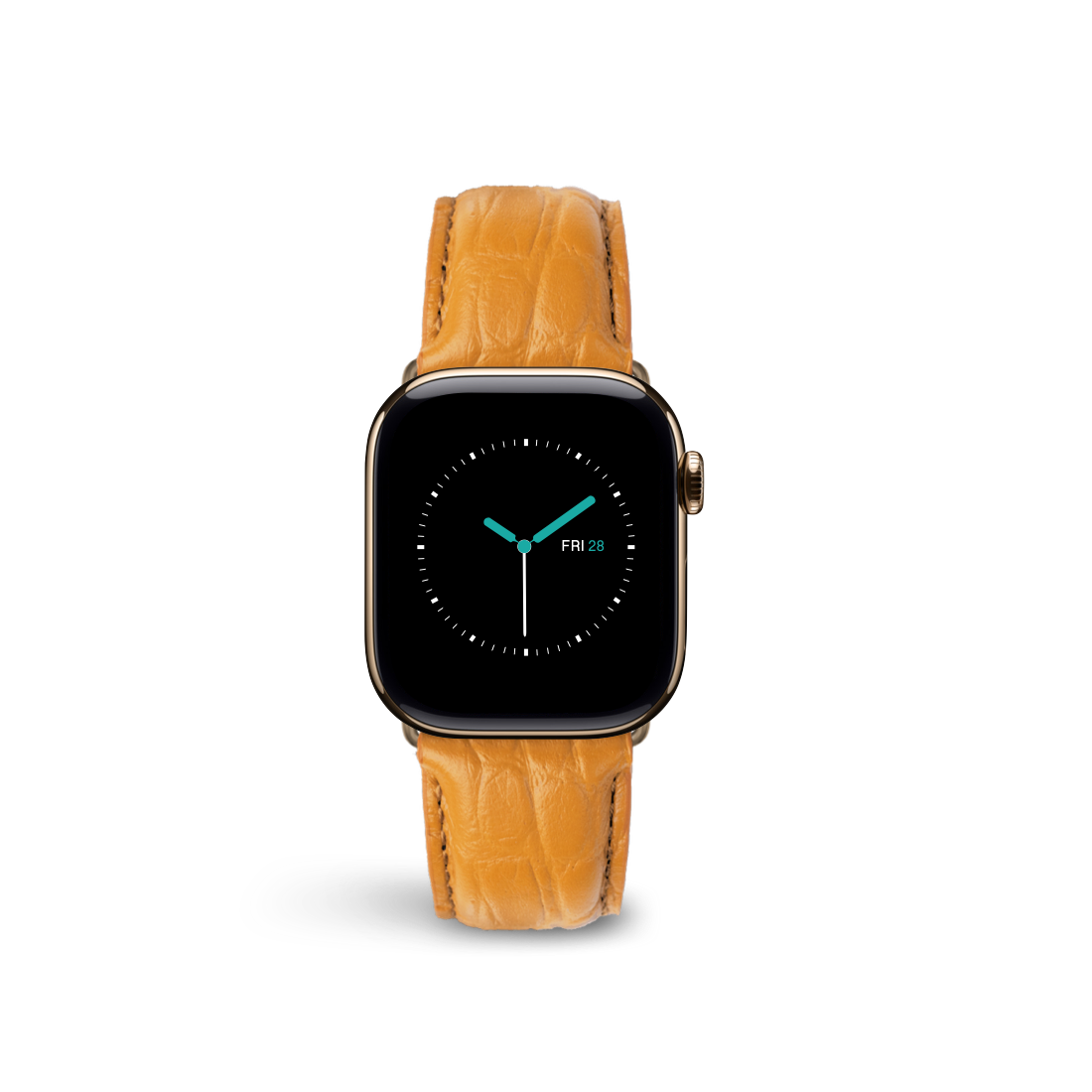 Alligator Embossed Leather | Tangerine