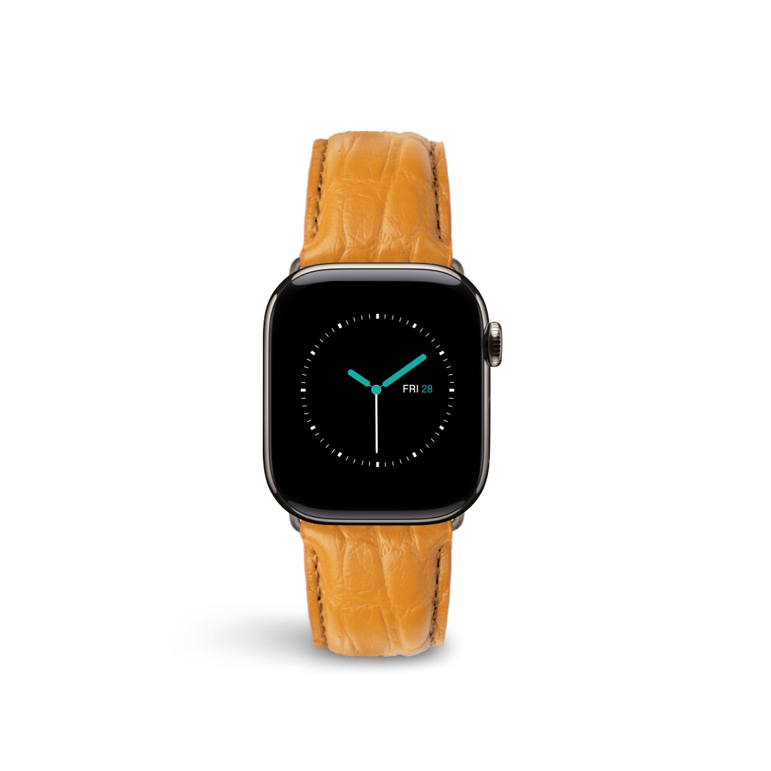 Alligator Embossed Leather | Tangerine
