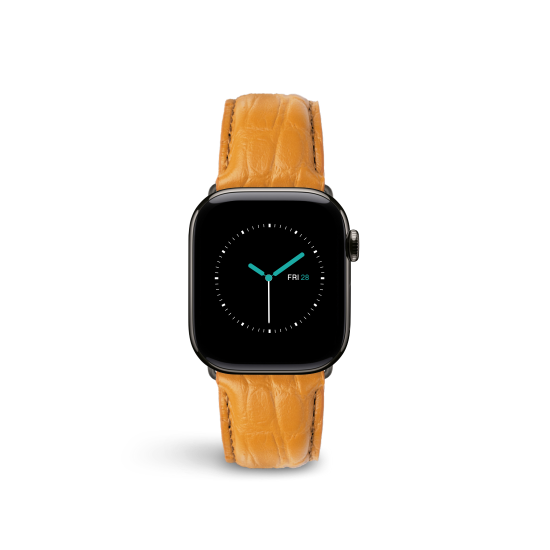 Alligator Embossed Leather | Tangerine