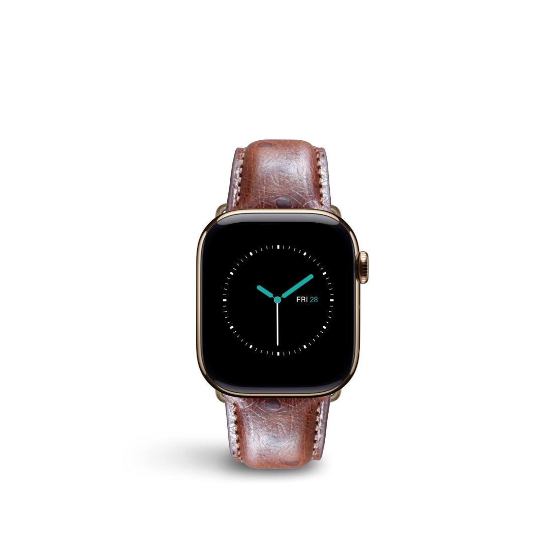 Ostrich Embossed Leather | Cognac