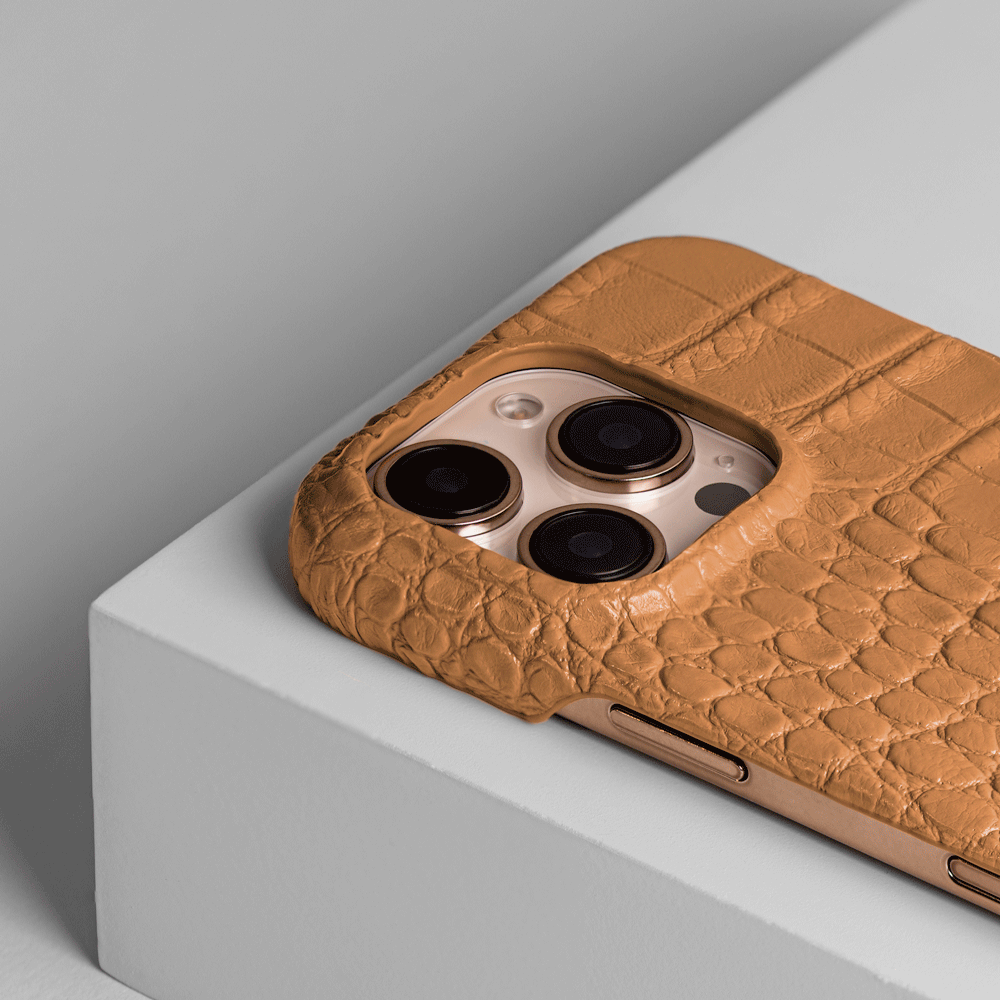 iPhone 16 Pro Case | Alligator Embossed Leather