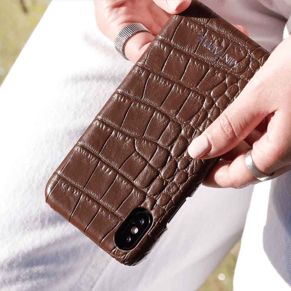 iPhone XR | Alligator Embossed Leather Case