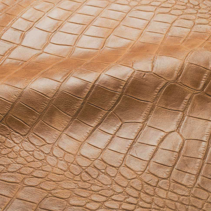 Alligator Embossed Leather | Tan