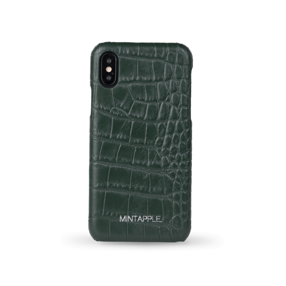iPhone XS Max Alligator Embossed Leather Case - Main Image