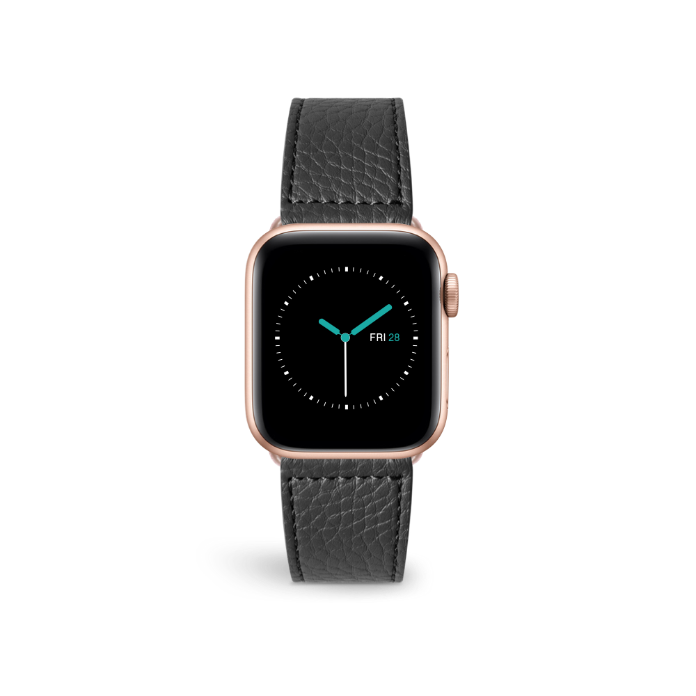 Leather Apple Watch Sport Strap Black
