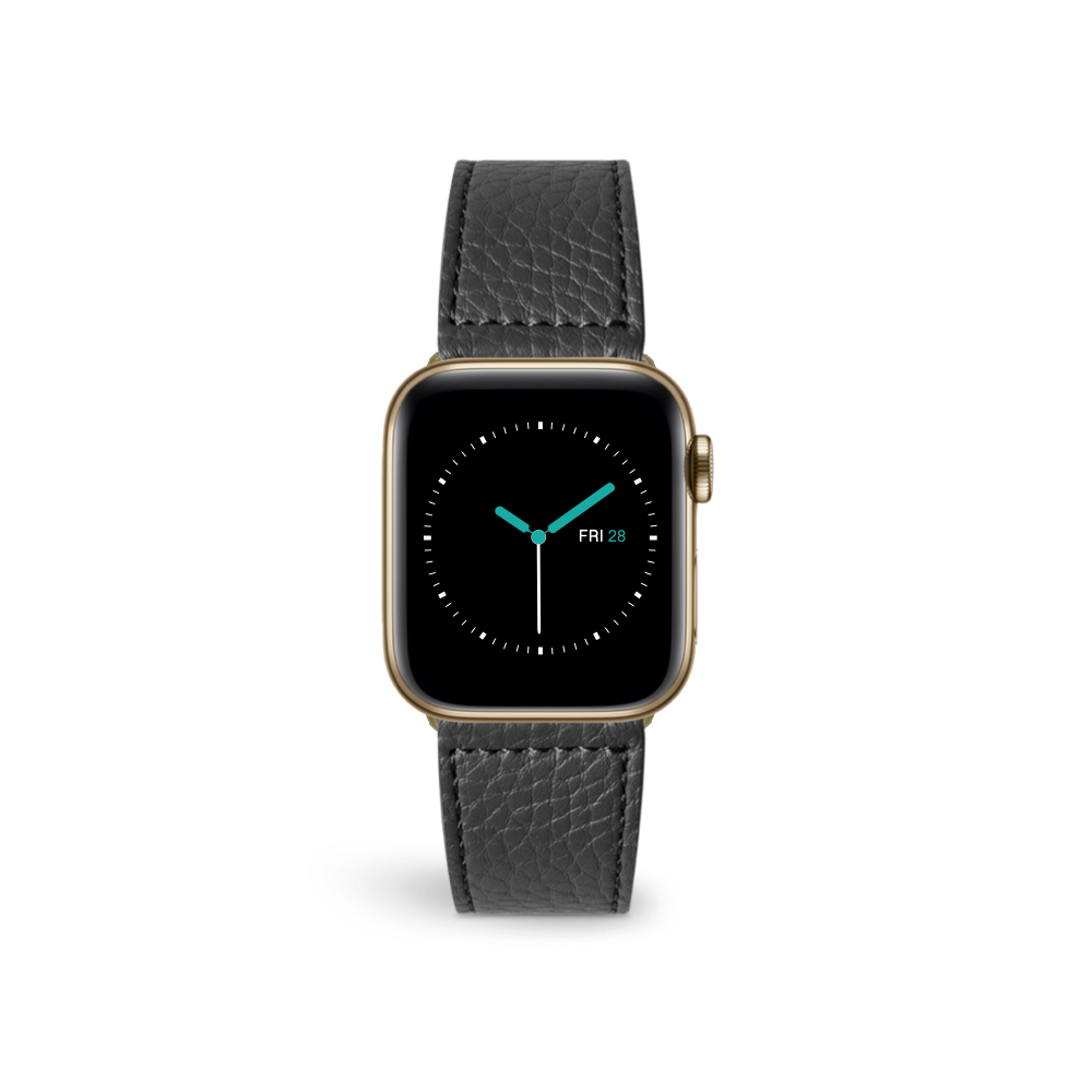 Leather Apple Watch Sport Strap Black