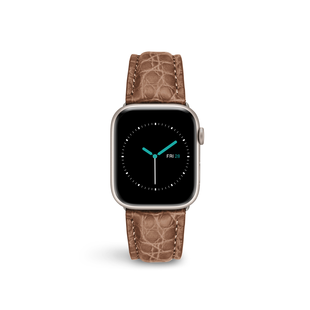 Crocodile leather 2025 apple watch band