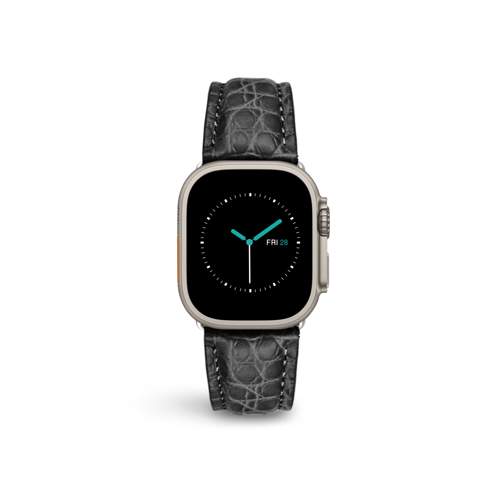 Genuine Alligator Crocodile Leather Apple Watch Band Limited - Main Image