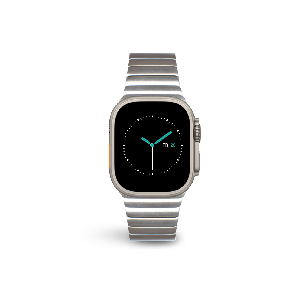 Link Bracelet Band Silver Stainless Steel 38mm 40mm 41mm 42mm Ultra