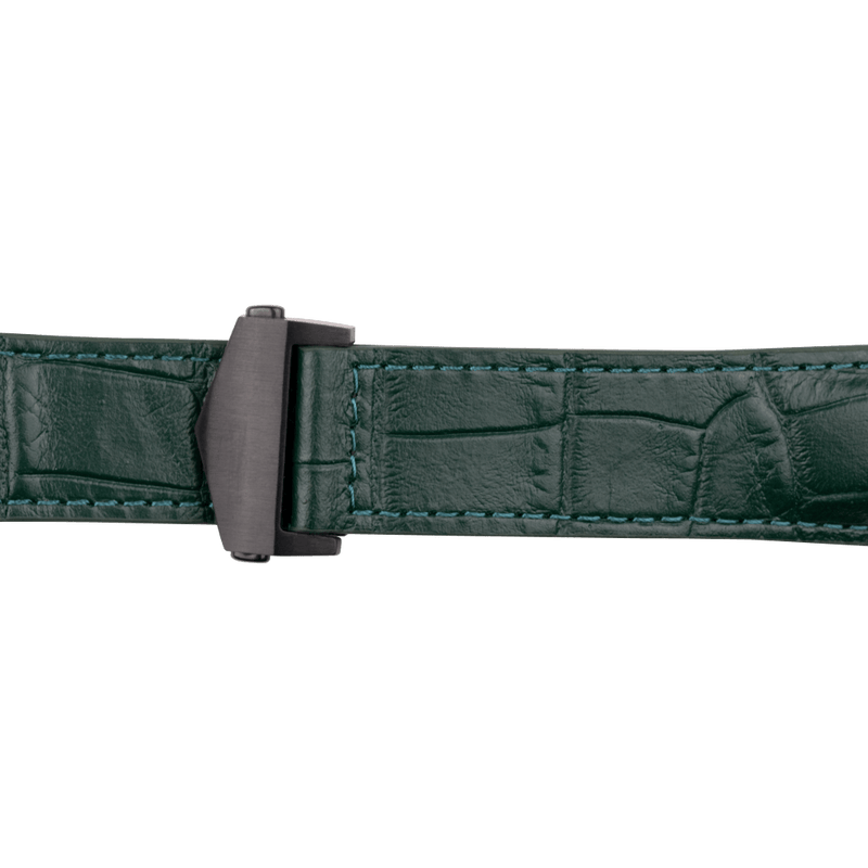 Alligator Embossed Leather | Hunter Green