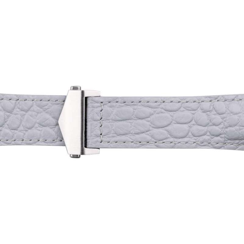 Alligator Embossed Leather | Grey