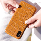 iPhone X / XS | Alligator Embossed Leather Case
