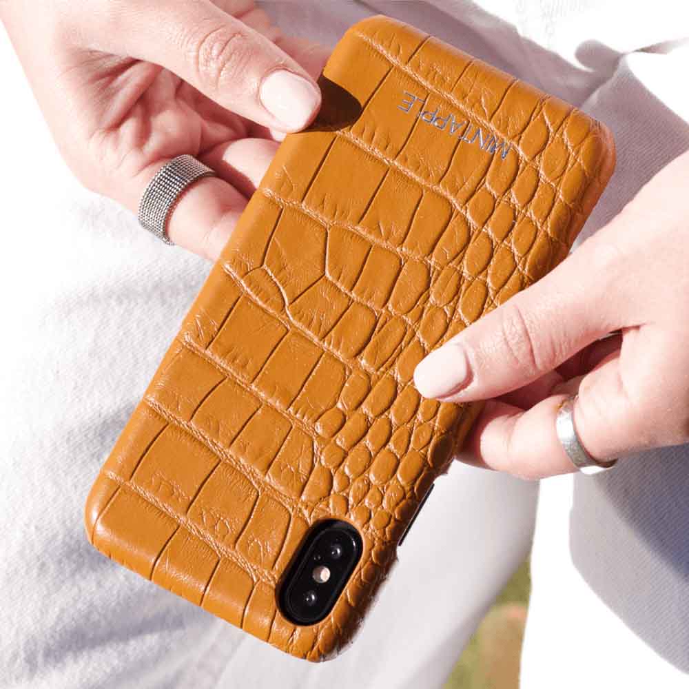 iPhone XR | Alligator Embossed Leather Case