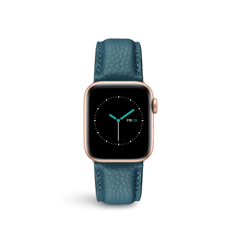 Rose gold apple watch with teal band best sale